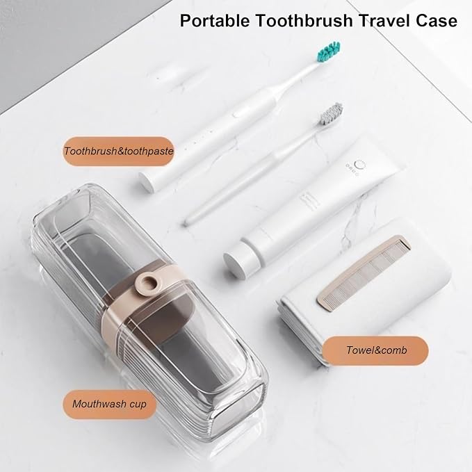 Toothbrush Travel Case & Travel Soap Holder Dish Tray Set of 2, Portable Clear Toothbrush Holders with Cover Leakproof Bar Soap Holder for Traveling School Camping Business Bathroom - Image 5