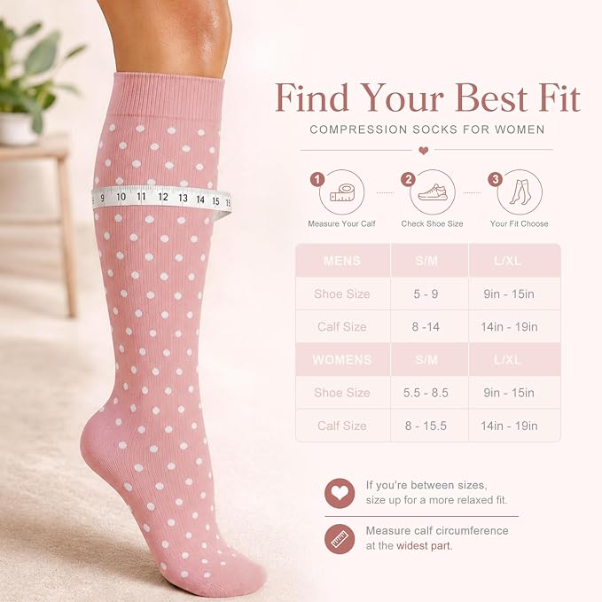 4 Pairs-Compression Socks for Women&Men Circulation-Best Support for Nurses,Running,Athletic - Image 7