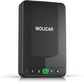 Biometric Gun Safe Small Fingerprint Pistol Case for Car,Fits 1-2 Handguns | Portable Travel Gun Case,3 Ways Quick Access Pistol Safe,Security Cable,Power Supply,Vehicle,Nightstand,Bedside,Drawer by MOLICAR