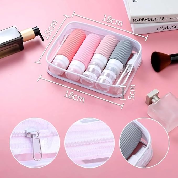 Portable Travel Toiletry Bag with Multiple Compartments | Leak Proof Bottle Set & Waterproof Hanging Organizer for Men & Women | Large Capacity for Makeup, Beach, Bathroom Essentials & Personal Items - Image 5