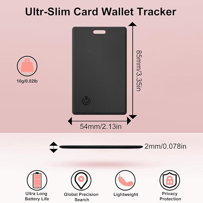 Smart Bluetooth Tracker Card Works with Apple Find My (iOS only) App | Item Finders Card,Keys Finder and Item Locator for Keys,Bags,Luggage,passport,ect.Replaceable Battery - Image 4