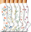 6 Pack Copper Compression Socks for Women and Men Circulation-Best Support for Medical,Running,Nursing,Athletic by Bluemaple