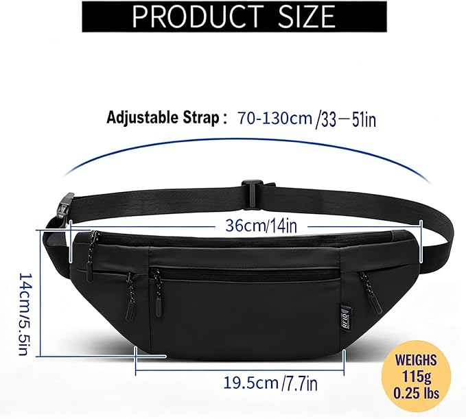 Money Belt for Travel RFID Blocking Passport Holder (black) | Hidden Under Clothes Travel Wallet for Men Women - Image 3