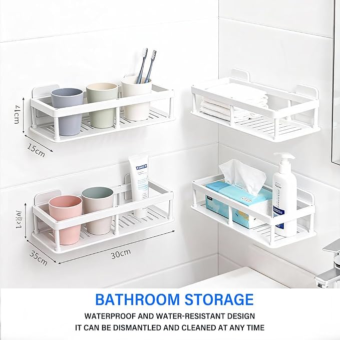 2pc Cosmetic Storage for Dresser Vanity and Bathroom Countertop, Detachable Storage Rack,No Drill Shelves for Wall, Cosmetic Display Case - Image 2