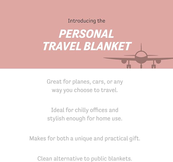Personal Travel Blanket for Cars, Airplanes or Home Use, Throw Blanket Size, 39" x 59", Rose Gold (LEV549XXRSGD29) - Image 3