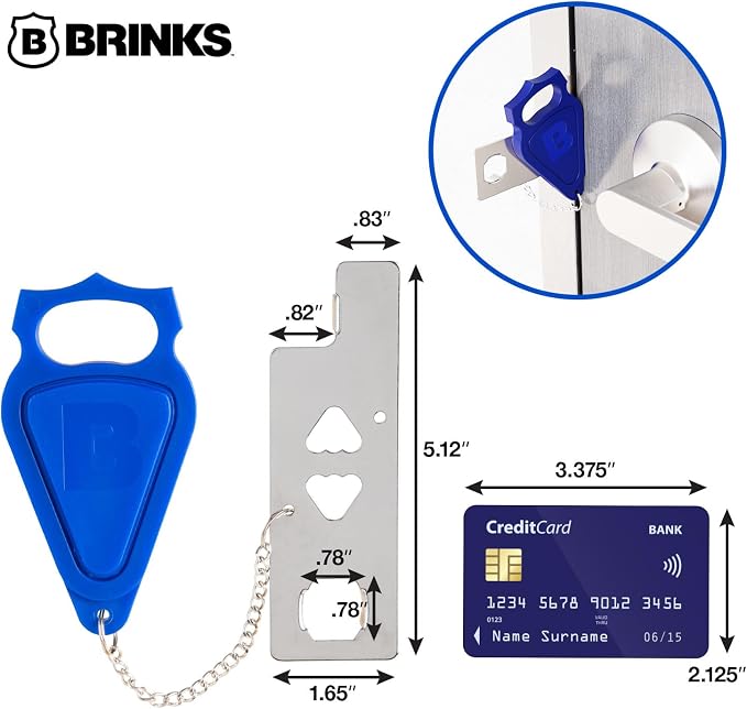 BRINKS – Portable Security Door Locks for Home, Dorm Room, Apartment, Hotel Safety, Short-Term Rentals, Security Door Latch - Privacy Latch, Easy Install (1 Pack) - Image 4