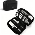 GOX Travel Cable Organizer Bag, Medium Tech Pouch for Electronics, Black | Two Zippers & Multiple Storage Pockets, Water-Repellent Oxford, All-in-One Tech Bag for Electronic & Travel Accessories by GOX