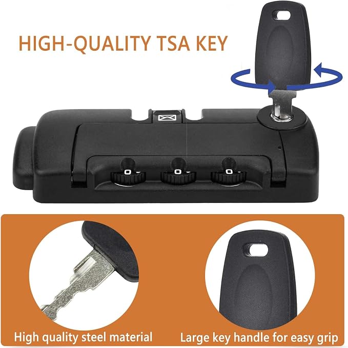 TSA Key 002 007Universal Lock Key Master Suitcase with 2Pcs Rings for Forgotten Password Combinations of Luggage Locks, Luggage Lock Password Combination Forgetting Solution - Image 3