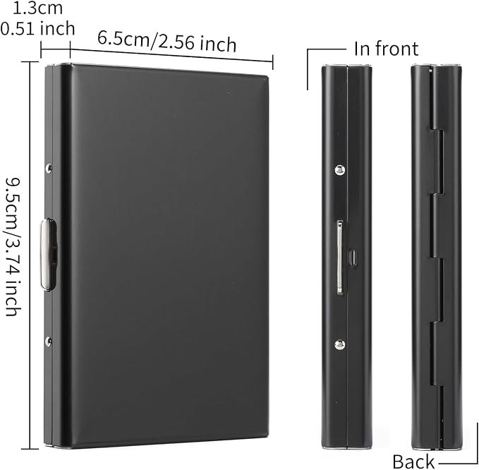 Stainless Steel Credit Card Wallet RFID Blocking Metal Case Pocket Business Card Holder for Women and Men - Image 3