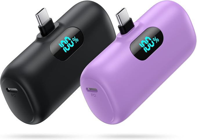 [2 Pack]Portable Charger Power Bank for iPhone 17/16/15,Mini USB C Portable Power Bank 5000mAh Fast Charging Battery Pack Travel Essentials for iPhone 15/16/17 Plus/17 Pro/17 Pro Max,Samsung Android by Swyop
