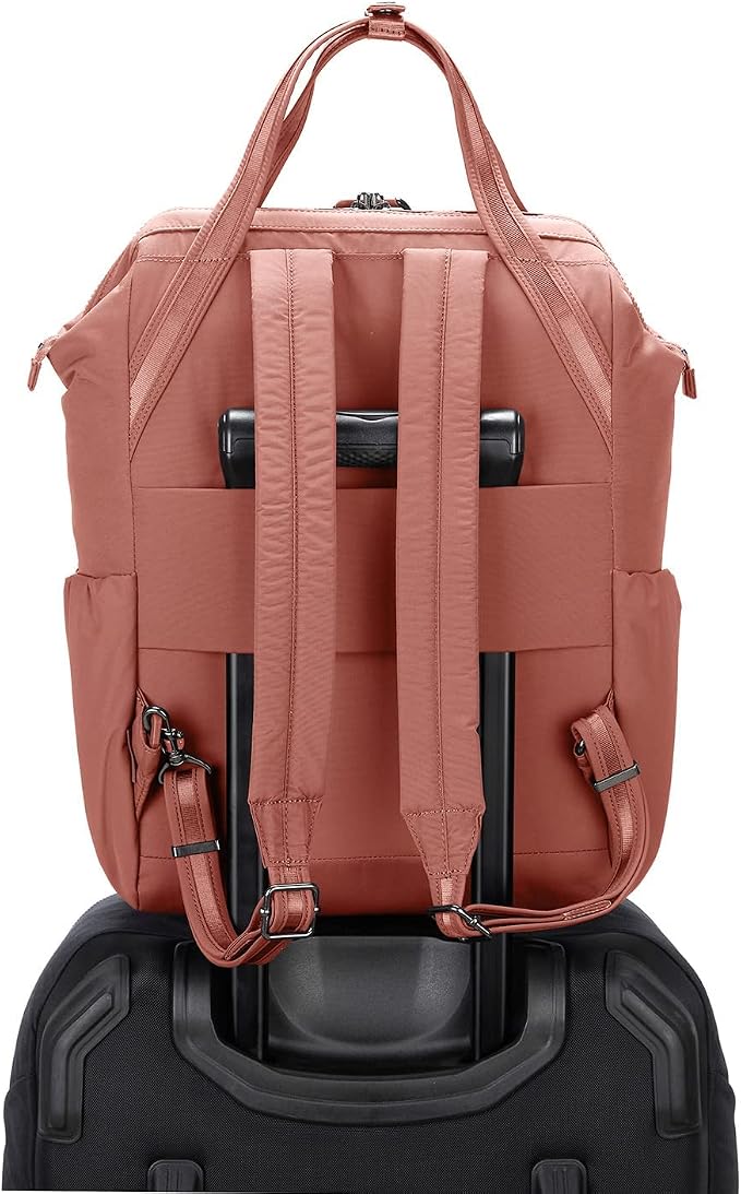 Pacsafe Women's Citysafe CX 17L Anti Theft Backpack-Fits 16 inch Laptop, ECONYL Rose, One Size - Image 6