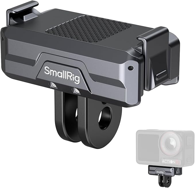 SMALLRIG Magnetic Mount Adapter for DJI Action 5/4/3/Osmo 360-3662B | Quick-Release Aluminum Base with 1/4" Thread, Foldable Connector for Tripods/Selfie Sticks/Vlogging Accessories by SmallRig