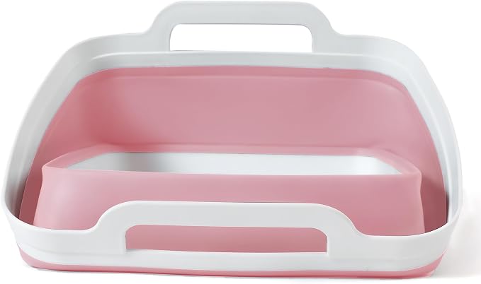 FOSJGO Collapsible Dish Basin with Drain Plug, Foldable Sink, 2.4 Gal (9L) | Space-Saving Wash Basin for Kitchen, Baby Bottles, Vegetable Washing, Camping, RV and Party Beverage Tubs - Image 4