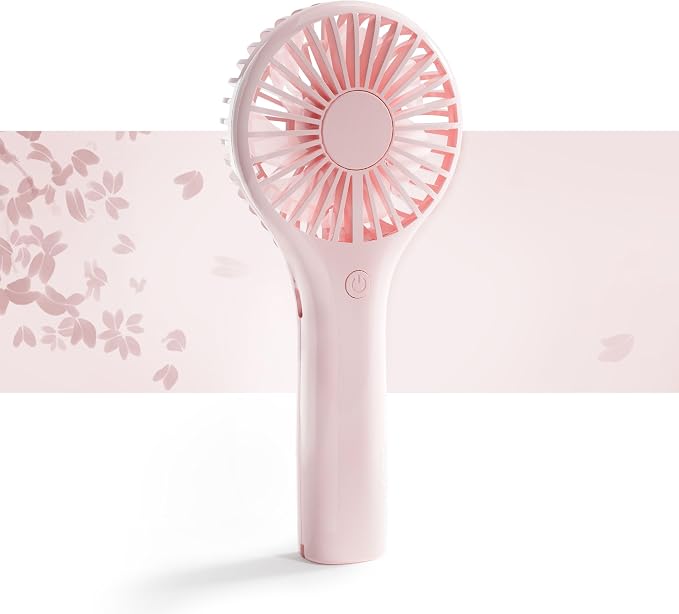 Edvision Portable Mini Fan - Powerful Personal Handheld Fan with 3 Speeds, Cute and Small, USB Rechargeable for Travel/Lash/Makeup/Outdoor/Home, Pink - Image 8