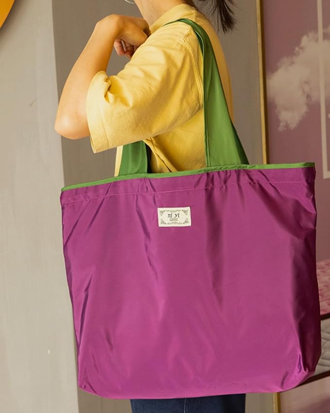 Everyday Reusable Grocery Bag, Lightweight Foldable Tote with Comfortable Handle for Daily Errand, Travel, Car Use - Image 3