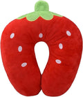 Travel Pillow for Kids, Cute Animal Neck Pillow Support U Shaped Cushion Plush Soft Rest Reading Pillows Sleeping Pillows for Airplane Train Car (Color:Strawberry) by Unknown