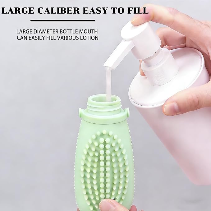 Travel Bottles for Toiletries,Tsa Approved Travel Size Containers 3-Pack (3.4 oz)，Leak Proof Refillable Liquid Silicone Squeezable Accessories for Shampoo Conditioner Lotion - Image 9