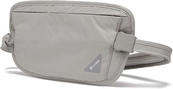 Pacsafe Coversafe X100 Anti-Theft RFID Blocking Waist Wallet, Neutral Grey - Image 3