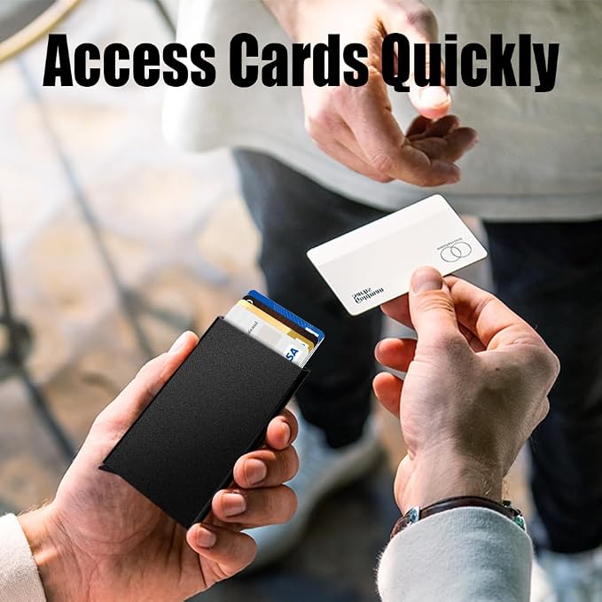 FurArt Slim Minimalist Wallet RFID Credit Card Holder for Men | slim minimalist compact rfid id window thin - Image 5