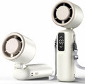 Portable Handheld Turbo Fan, 1-100 Gear Wind, Battery Operated, Up to 23 Working Hours, 3 IN 1 Personal Fan with Air Turbo Tech, Cooling Essentials for Indoor/Outdoor(White) by Guirngou