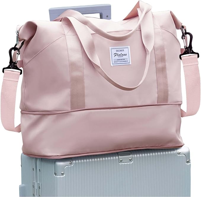 Travel Duffel Bag, Sports Tote Gym Bag, Shoulder Weekender Overnight Bag for Women by WONHOX