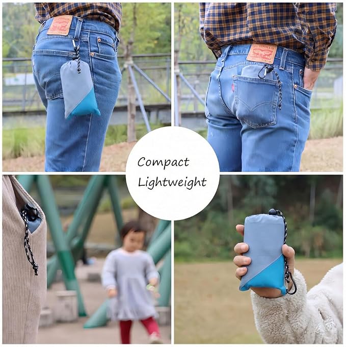 Orga'Neat Pocket Picnic Blanket, Compact Lightweight Tarp for Camping | Foldable, Easy to Carry, Water Resistant Sandproof Washable Quick Dry Mat for Beach, Festival, Travel, Outdoor Recreation - Image 4