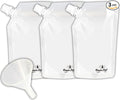 Collapsible Reusable Foldable Eco-Friendly 8 Oz Water Bottle – BPA Free - (3 pack) by Cruise+Flask