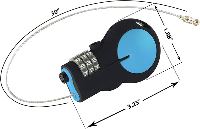 Lewis N. Clark Cable Luggage Lock | TSA Approved | Travel Or Bike Lock | Set Your Own Combination | 30-inch Retractable Steel Cable - Image 6
