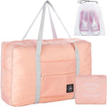 Travel Bag Foldable Duffle Carry on Tote Weekender Overnight Luggage Bag | Travel Bag Carry on Nylon Lightweight Foldable Duffle Tote for Sports Gym Weekender Overnight (With Waterproof Pouch) by INVODA