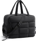 BAGSMART Gym Bag for Women, Carry on Travel Duffel Bag, Water-resistant Weekender with Shoe Compartment for Gym Travel Work, Black, Medium by BAGSMART