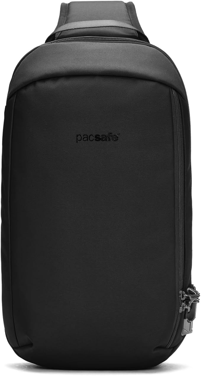 Pacsafe Vibe 325 10 Liter Anti Theft Sling Bag/Crossbody-Fits 13 inch Laptop Casual Daypack, Black, One Size by Pacsafe