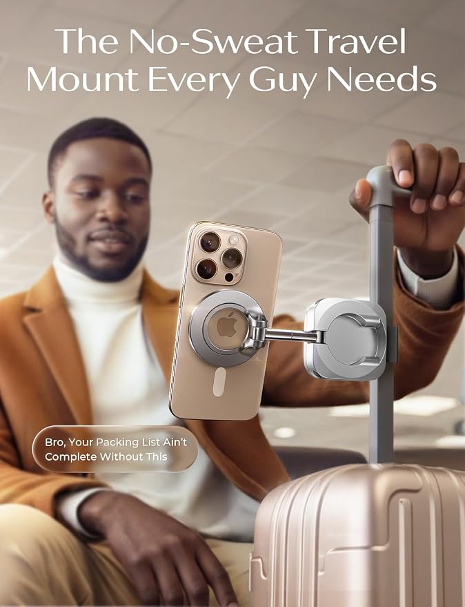 LISEN Airplane Travel Essentials Flying Airplane Phone Holder Magsafe | Hands Free Long Flight Essentials Cruise Essentials 2026 MagSafe Accessories Airplane Gadgets Travel Gifts for Women Unique - Image 4