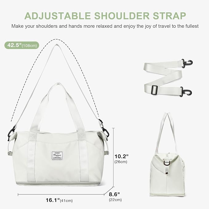 Travel Duffel Bag, Sports Tote Gym Bag, Shoulder Weekender Overnight Bag for Women - Image 3