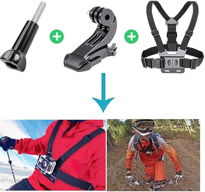 13-in-1 Accessories for Gopro, Action Camera Accessory Kit Compatible with GoPro Hero 13 12 11 10 9 8 Max 7 6 5 4 Black SJ4000 and Other Sports Cameras - Image 4