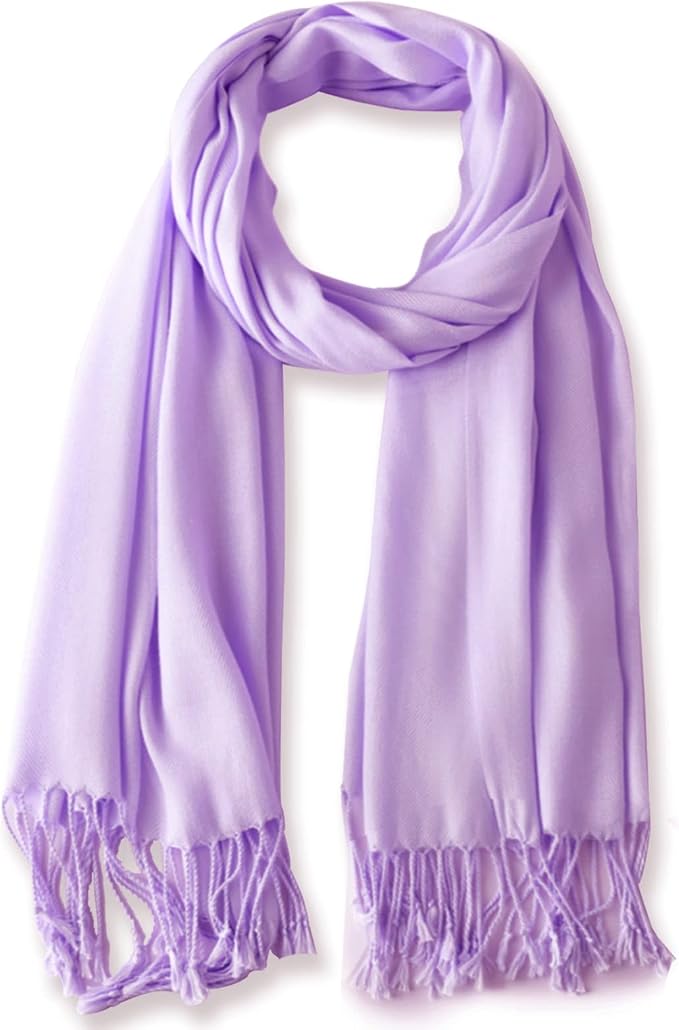 Soft Silky Pashmina Shawl Wraps Solid Colors Scarf for Wedding Evening Dresses - Image 6