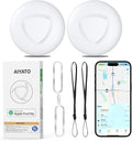Air Tracker Tags (iOS Only) 2 Pack, Air Tag, 2-Year Replaceable Battery Bluetooth Tracker Compatible with Apple Find My, Item Finder Smart Tag for Keys, Luggage - [Apple Find My Certified] by DoHome