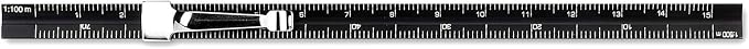 Alumicolor 3611-9 Aluminum Combination Pocket Scale With Clip, 6IN, Black - Image 4