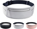 Running Belt for Women Men, Slim No-Bounce Waist Pack, Water Resistant Reflective Phone Holder Fits Phones up to 7.5 inch, Adjustable Fanny Pack for Running Jogging Hiking (Grey) by Unknown