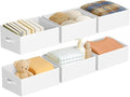 DIMJ Closet Storage Bins 6 Pack - Fabric Storage Baskets for Shelves, Large Clothes Organizers with Handles, Trapezoid Shelf Organization Storage Cubes for Purse, Toys, Books, Towel, Clothes by DiMJ