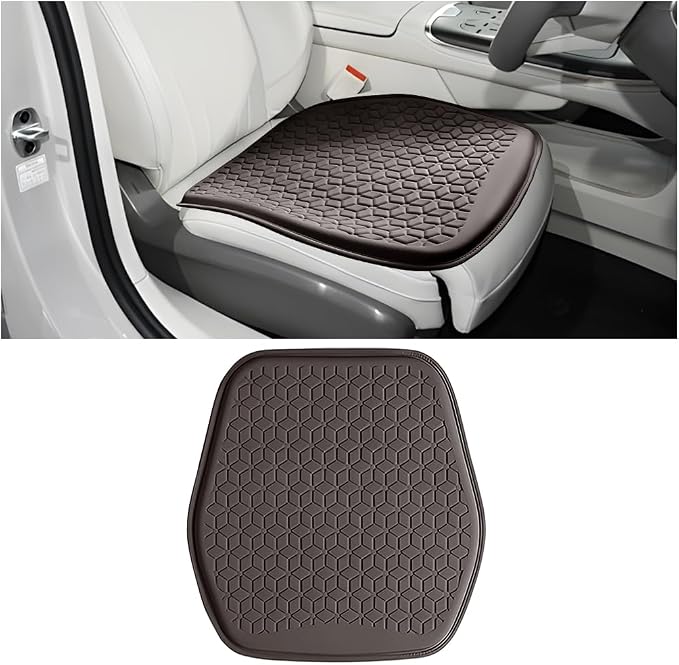 Zpana Gel Car Seat Cushion, Non-Slip Breathable Pad for Driving, Coffee | Comfortable Automotive Chair Protector Pad, Vehicle Interior Mat Cover Accessories, Universal for SUV Sedan Truck by Unknown