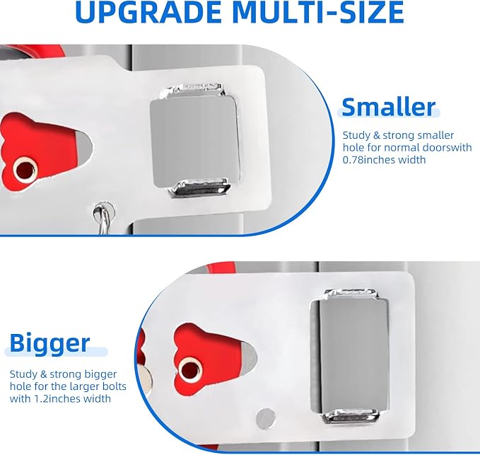 Ajlve Portable Door Lock，Extra Lock for Home, Hotel & Apartment | Hotel Travel Door Lock Security for Home, Enhance Privacy & Safety While Traveling, Protect Family Security (2Red) - Image 2
