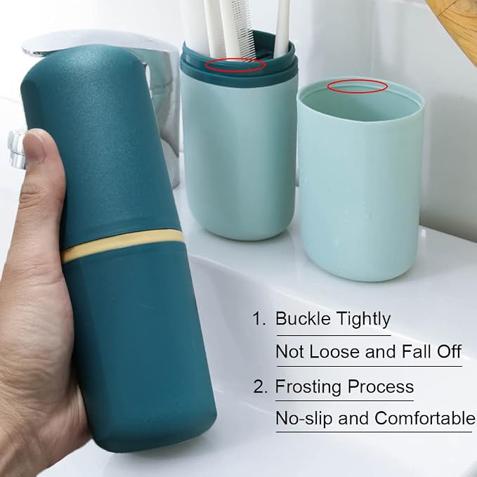 2 Pcs Travel Toothbrush Holder, Plastic Portable Case for Manual & Electric | 2 Toothbrush Travel Cases, Fits Both Normal & Electric Toothbrushe. Great for Travel, Business Trips, Camping, Daily Use. - Image 4