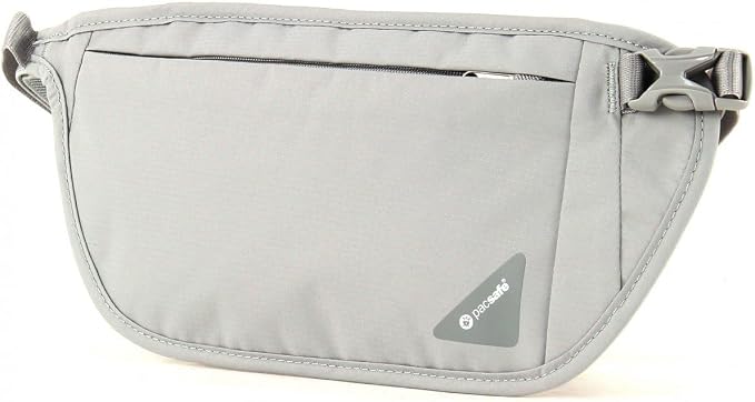 Pacsafe Coversafe V100 Anti-Theft RFID Blocking Waist Wallet, Neutral Grey - Image 2