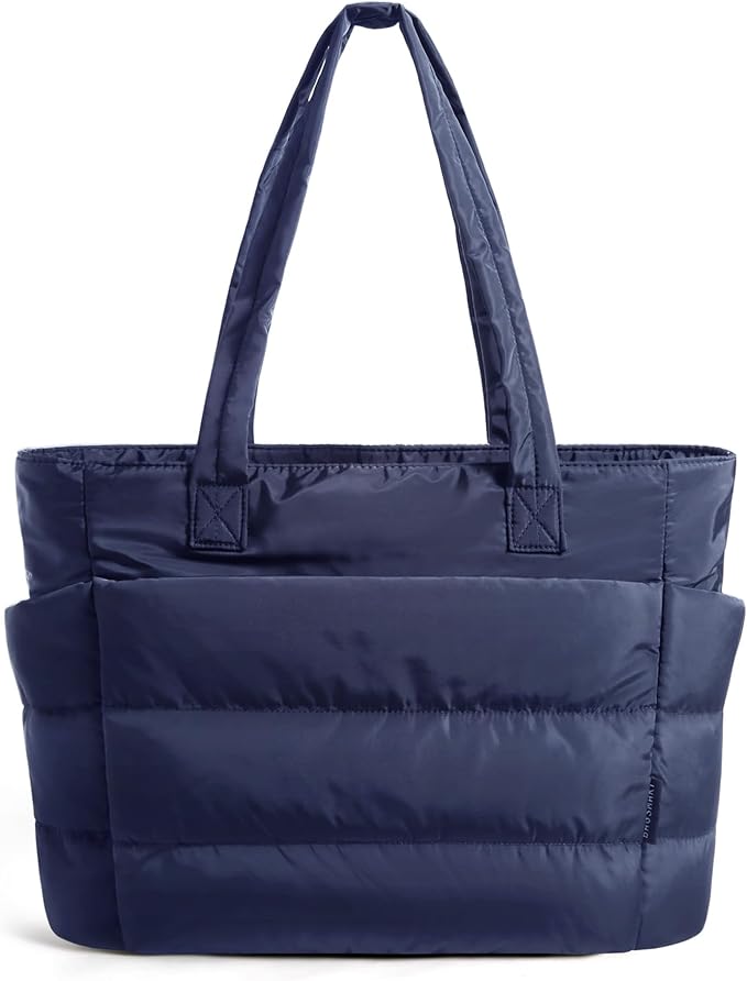 BAGSMART Tote Bag for Women, Lightweight Puffy Tote Bag with Compartments Shoulder Bag Handbag for Travel, Work, Gym | Lightweight by BAGSMART