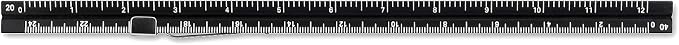 Alumicolor Aluminum Engineer Pocket Scale With Clip, 6IN, Black - Image 3
