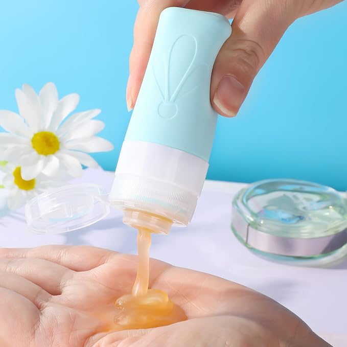 INSFIT Travel Bottles for Toiletries, TSA Approved 2oz Travel Size Toiletries, BPA Free Leak Proof Squeezable Silicone Tubes Travel Essentials for Shampoo Conditioner Lotion Soap - Image 4
