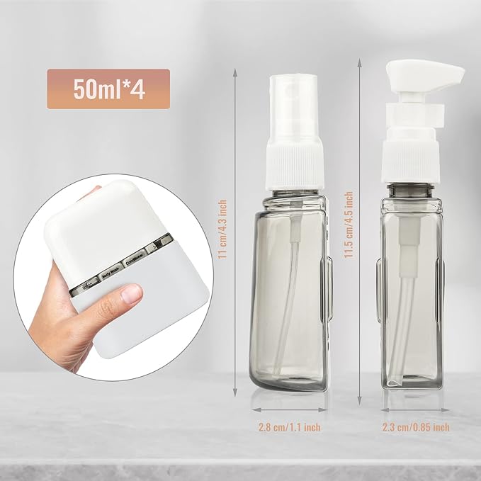 Bpluma Travel Bottles, Leak Proof Containers For Toiletries TSA Approved Airplane Accessories Kits For Liquid With Labels | For Toiletries TSA Approved Airplane Accessories Kits For Liquid With Labels - Image 2