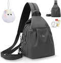 Waterproof 2-Way Mini Commuter Bag, Multi-Compartment Oxford Small Backpack, For Women, Collegeman, Commuter (Grey) by Unknown