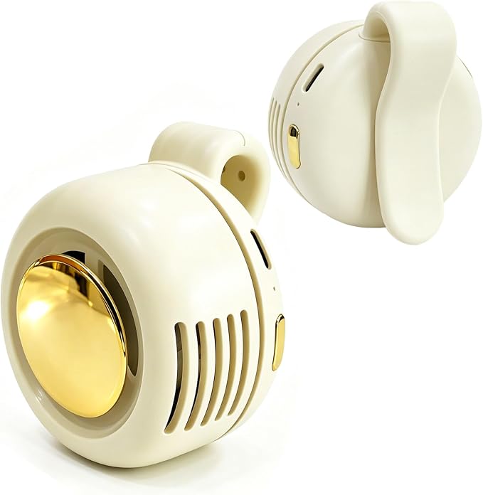 2026 New Portable silent mini bladeless fan 3-speed clip-on fan 360° rotatable suitable for outdoor, travel and office use, travel accessory (white) by Unknown