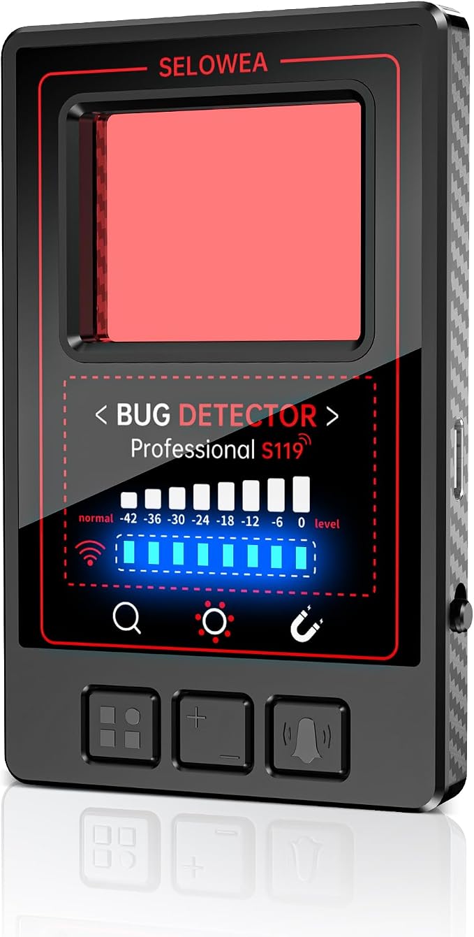 Hidden Camera Detector, Anti Spy Bug GPS Tracker Finder for Travel | Portable; Professional by SELOWEA